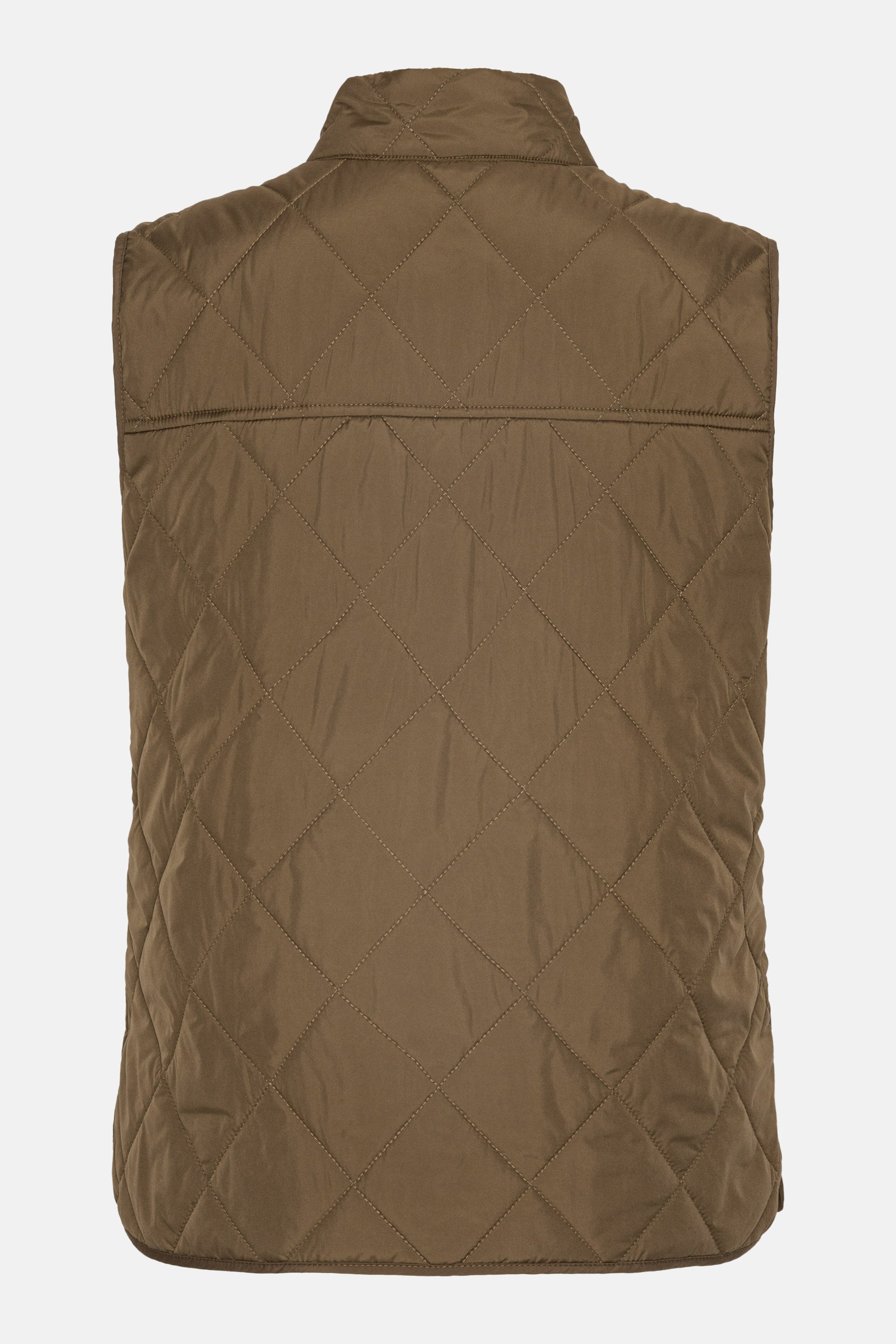 Quilted Short Vest - Nut
